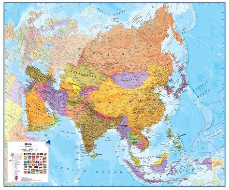 Asia Map Chart 17x22 Geographical Maps Online Teacher Supply Source