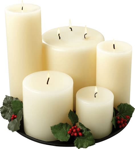 Group Of White Candles Transparent Png Stickpng