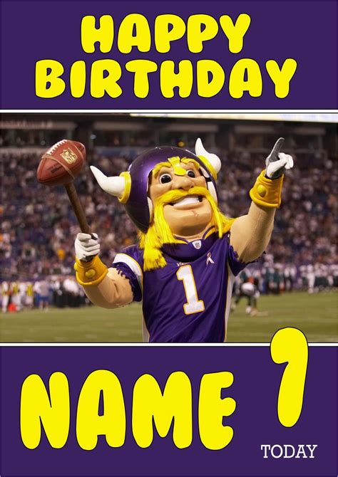 Minnesota Vikings Birthday Card Birthdaybuzz