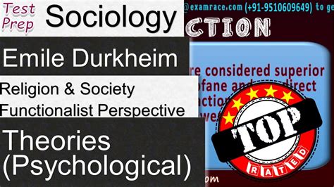 Emile Durkheim Religion And Society Functionalist Perspective