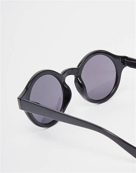 Asos Oversized Round Sunglasses In Black In Black For Men Lyst