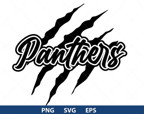 Panthers Svg Png Eps Slash Claw Mark Scratch Paw Go Panther Cut Design