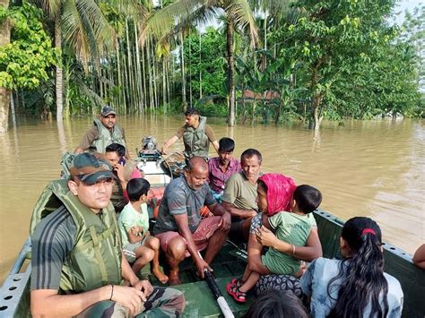 Assam Floods Situation Remains Critical Over 8 Lakh Affected Pics