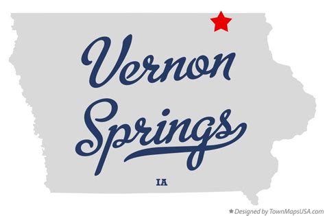 Map Of Vernon Springs Ia Iowa