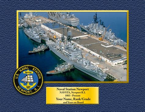 Naval Station Newport Custom Personalized 85 X 11 Print Of Us Navy