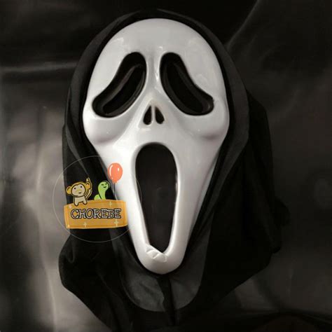 Jual Topeng Pesta Halloween Cosplay Scream Kostum Seram Scary Skull