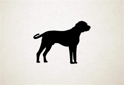 Black Mouth Cur Silhouette Hond Emax Deco