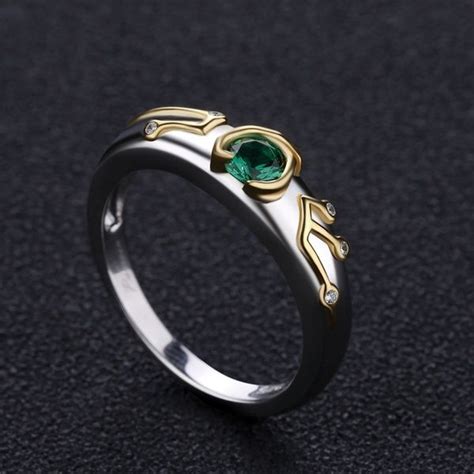 Legend Of Zelda Ring The Sheikah Eye Slate Kokiris Emerald Sterling 925