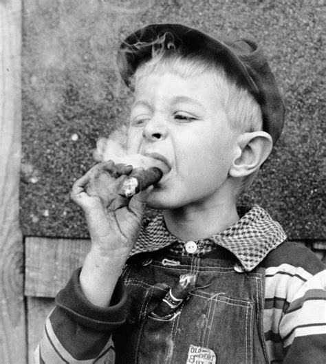 Smoking Kid 1950s Oldschoolcool Cigar Art Dark Photography Kids