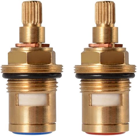 Replacement Brass Ceramic Stem Disc Cartridge Faucet Valve Quarter Turn