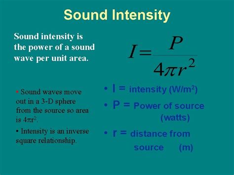 Sound Intensity Equation Distance - Tessshebaylo