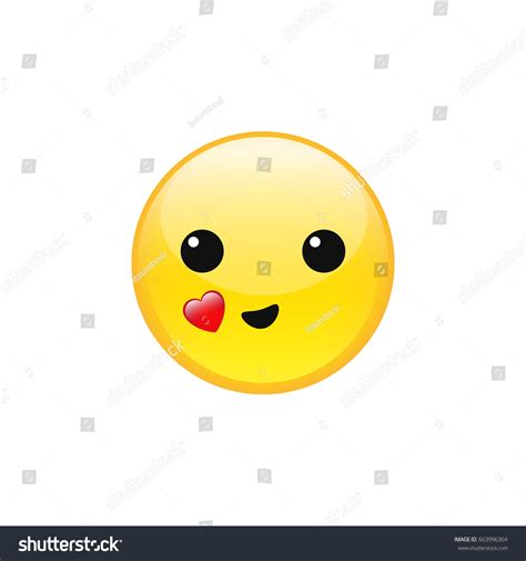 Emoticon Emoji Face Blowing Kiss Vector Wektor Stockowy Bez Tantiem