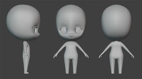 3d Model Chibi Base Character 3d Model Vr Ar Low Poly Cgtrader