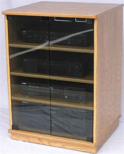 Tv Stands W Glass Doors 33 High Oak Maple Made In Usa Ships Free