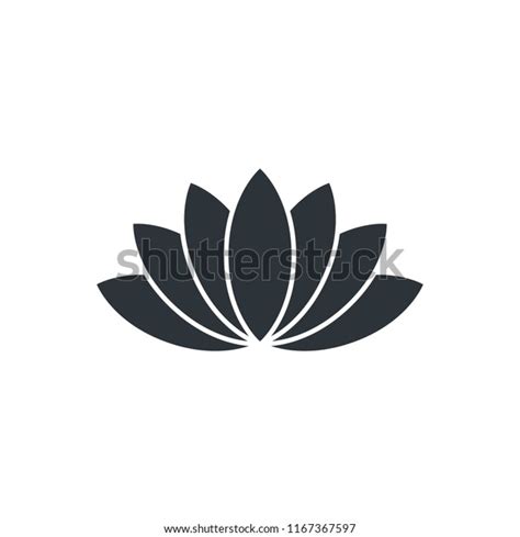 Lotus Flower Icon Stock Vector Royalty Free Shutterstock