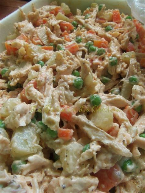 Ensalada De Pollomexican Chicken Salad Recipe Mexican Food Recipes