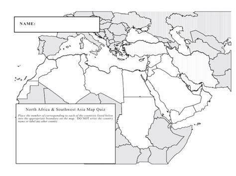 Africa Map Quiz Printable Printable Maps