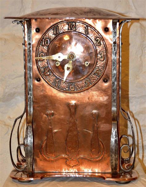 English Arts And Crafts Copper Clock Hac Factory 14 In H Clock