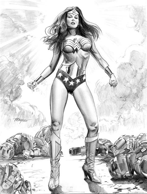 Mike Mayhew Wonder Woman Commission Comic Art Wonder Woman Art Wonder Woman Women