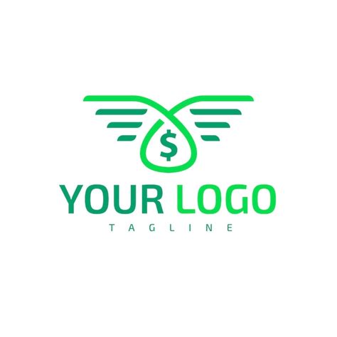 Premium Vector Money Flying Logo Template