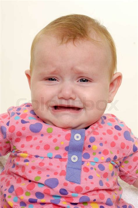 Sad Crying Baby Stock Image Colourbox