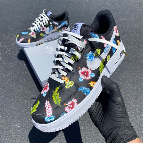 Custom Painted Black Air Force Ones Nike Shoes Nike Air Force Custom