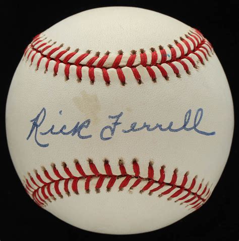 Rick Ferrell Signed Oal Baseball Jsa Coa Pristine Auction