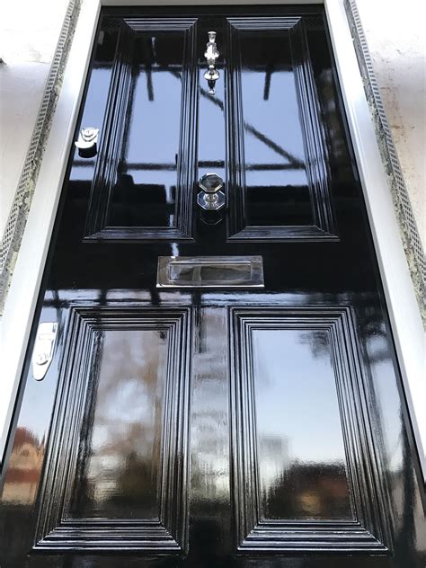 Victorian Front Door In Black Gloss Frontdoor Black Front Doors