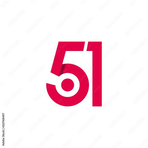 Number 51 Logo Template Stock Vector Adobe Stock