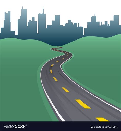 Highway Path Royalty Free Vector Image Vectorstock