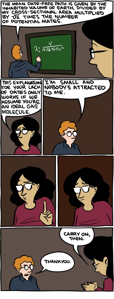 An Ideal Gas Molecule Smbc Saturday Morning Breakfast Cereal