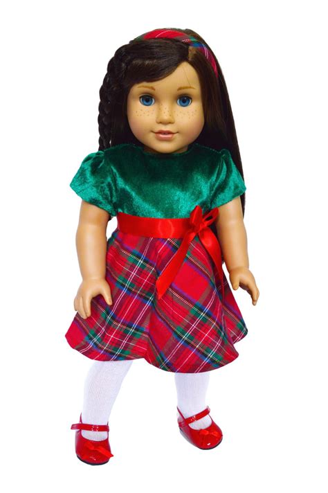 18 inch doll clothes christmas dress fits american girl dolls fits my life as dolls walmart