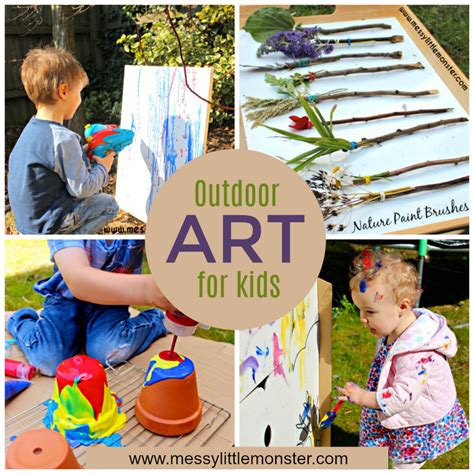 Easy Outdoor Art Ideas That Kids Will Love Messy Little
