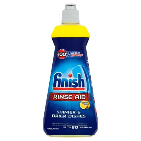 Will be automatically released in the rinse cycle every time your dishwasher runs. Finish Rinse Aid Shine & Dry Lemon 400Ml - Tesco Groceries