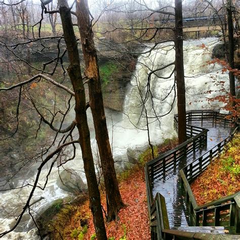 Brandywine Falls In The Fall After An Unusally Heavy Rain Cuyahoga