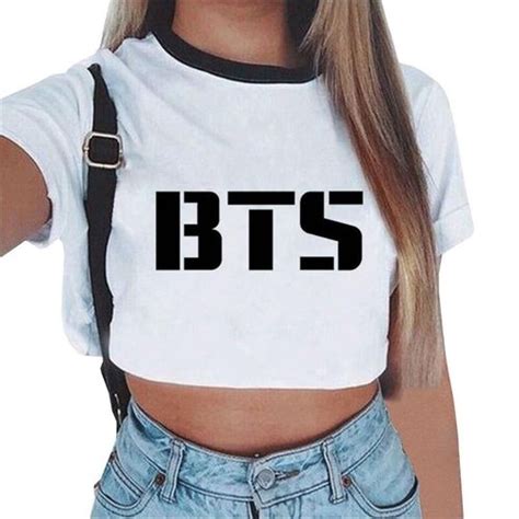 Shop Generic 2019 Summer Bts Harajuku Crop Top T Shirt Clothes Sexy Tops For Women Clubwear Cute