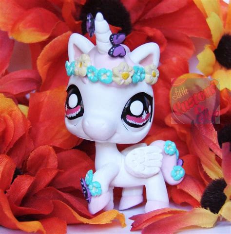 Littlest Pet Shop Unicorn Ooak Custom Figure Lps Angel Pegasus Crown