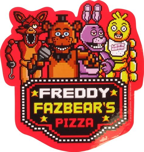 Five Nights At Freddys 8 Bit Group Sticker