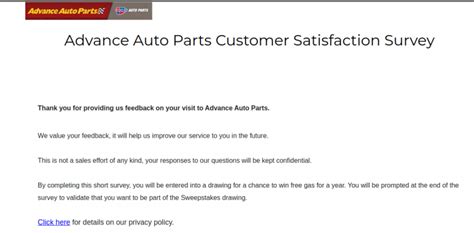 Survey Take Advance Auto Parts Survey To Win