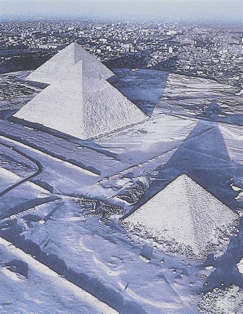 Dr3ambeing Snow In Egypt For The First Time In Egypt Pyramids