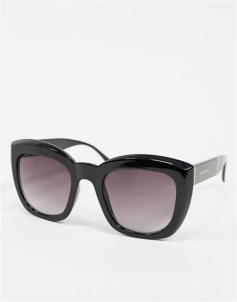 River Island Glam Oversized Sunglasses In Black Asos