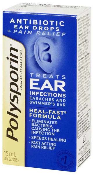POLYSPORIN PLUS PAIN EAR DROPS 15ML