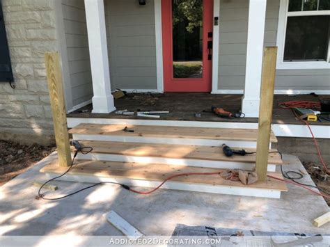 Building The Front Porch Steps Part 2 Treads Risers And Stain