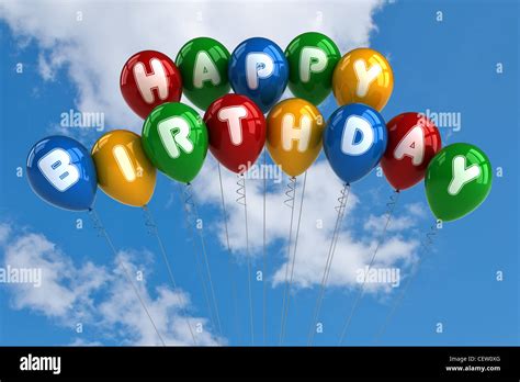 Happy Birthday Balloons Hi Res Stock Photography And Images Alamy