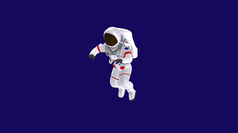 Cartoon Astronaut Floating In Space