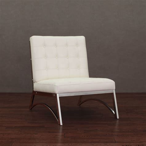 Adding another texture also creates an instant focal point and leather does evoke. Madrid Modern White Leather Chair - Contemporary ...