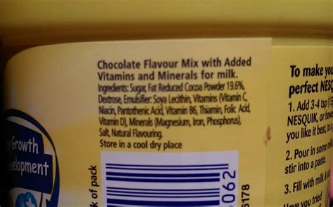 Nesquik Ingredients Dairy Free Kids