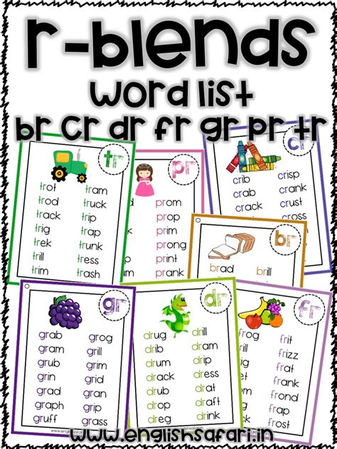 Phonics Word Lists For Consonant Blends Download Now Etsy