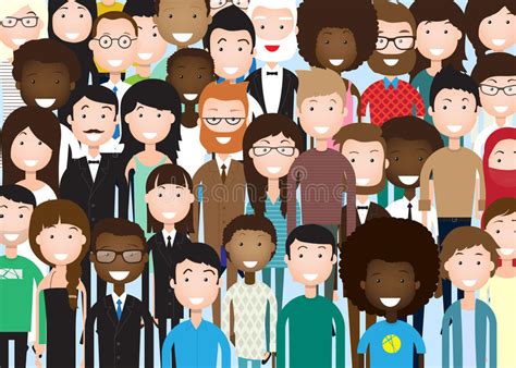 Diverse Population People Group Stock Vector Illustration Of Populous