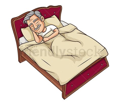 Old Man Sleeping Cartoon Clipart Vector Friendlystock
